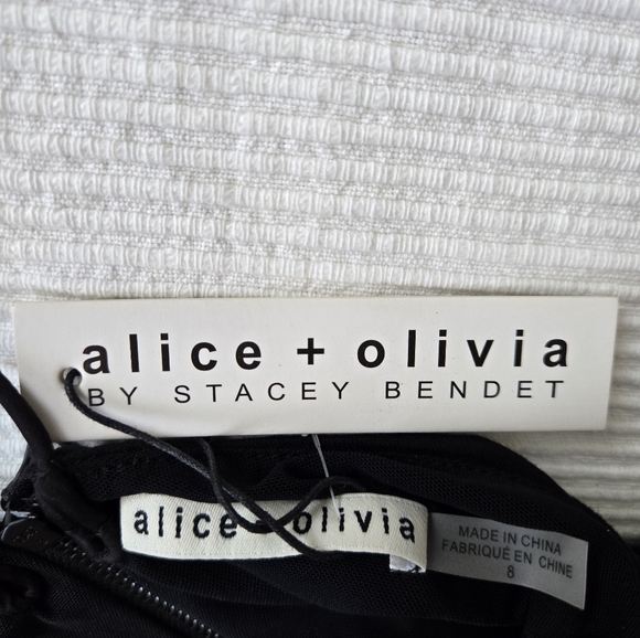 NWT Alice + Olivia Delora Black dress, size 8 (medium) - Picture 4 of 10